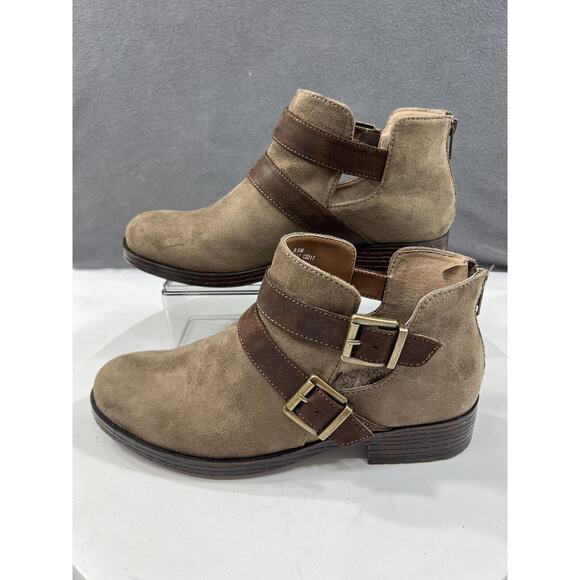 BOC Born Concept Sophie Ankle Boots Booties Women Size 8.5 Brown Taupe Comfort - Picture 2 of 15